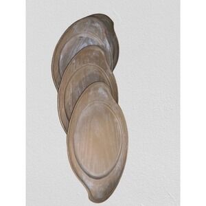 Set of 4 Mid-Century Modern (MCM) Organic Wood Platters / Plates